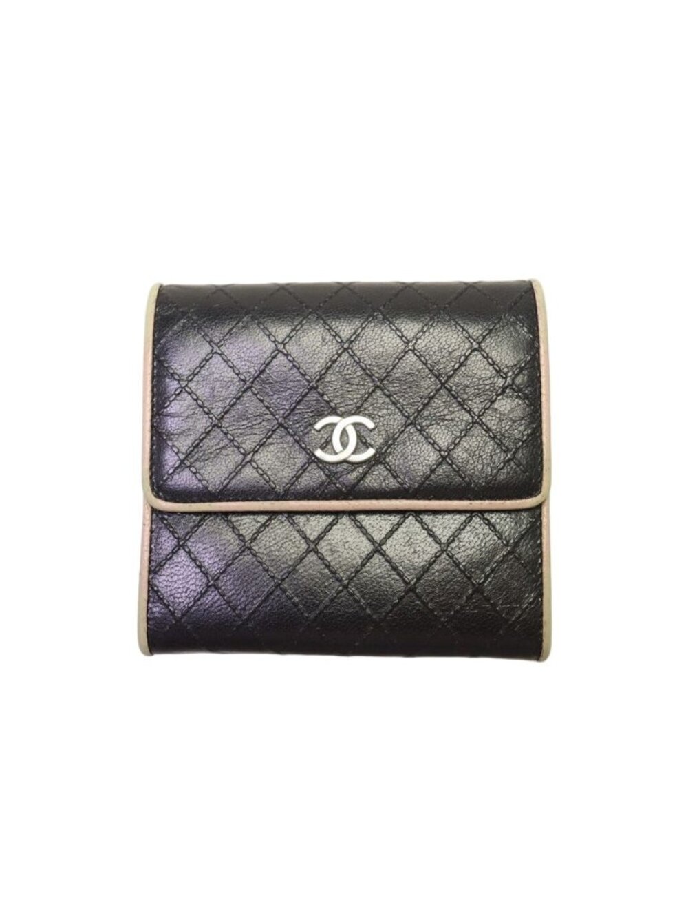 Chanel Bicolor Lambskin Trifold Wallet